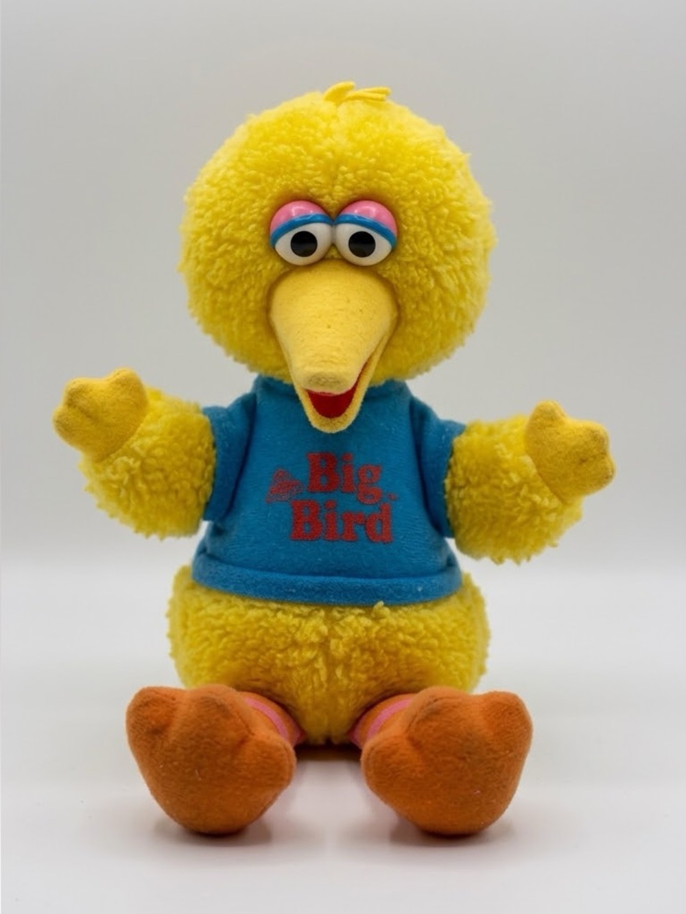 Playskool Vintage 1983 Sesame Street Big Bird Plush 9” Blue Shirt Stuffed Animal